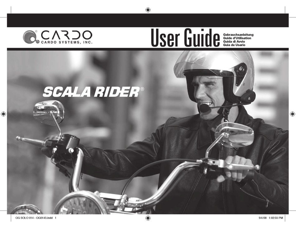 CARDO SYSTEMS SCALA RIDER USER MANUAL Pdf Download | ManualsLib