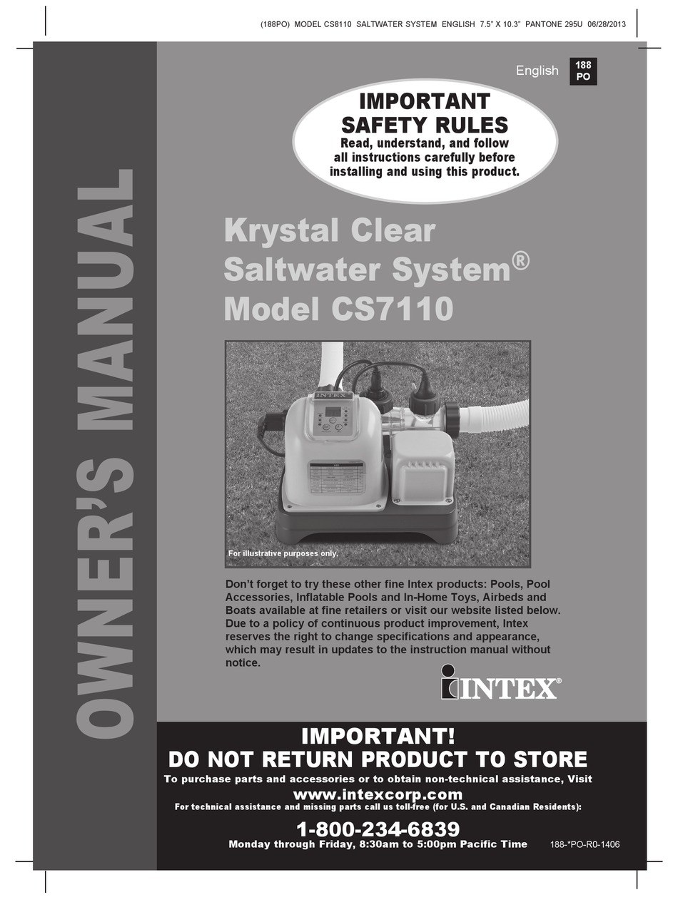 Intex Pool Instruction Manual