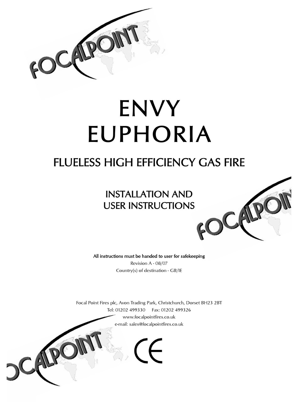 FOCAL POINT ENVY INSTALLATION AND USER INSTRUCTIONS MANUAL Pdf Download