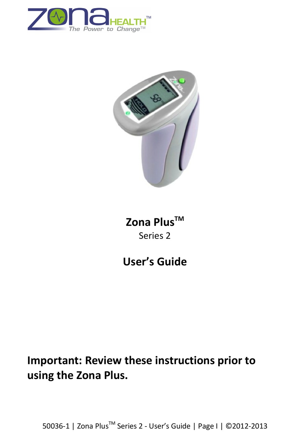 ZONA PLUS SERIES 2 USER MANUAL Pdf Download ManualsLib