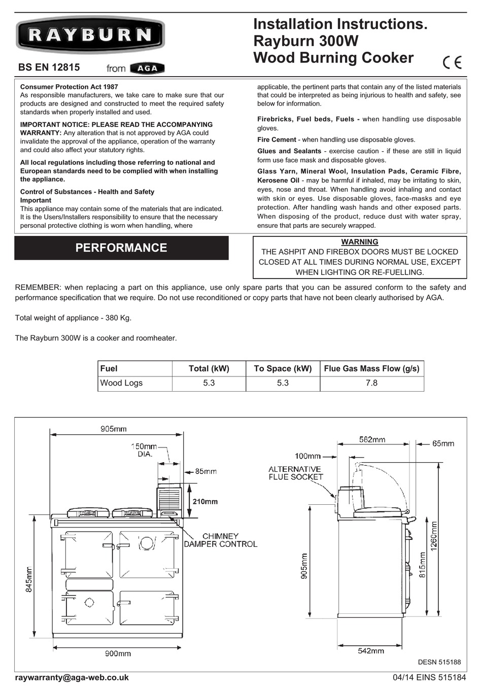 rayburn flue installation