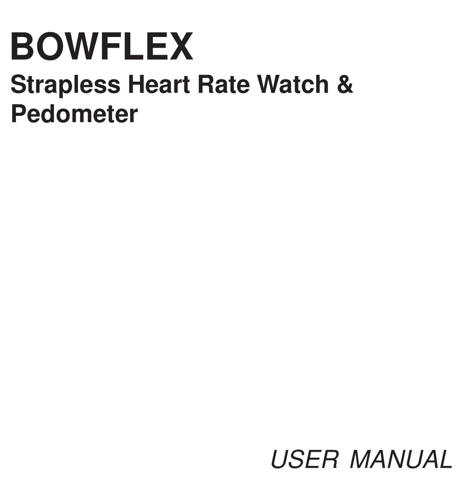 Salutron Bowflex User Manual Pdf Download Manualslib