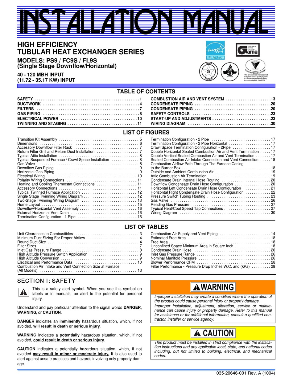 UNITARY PRODUCTS GROUP PS9 INSTALLATION MANUAL Pdf Download ManualsLib