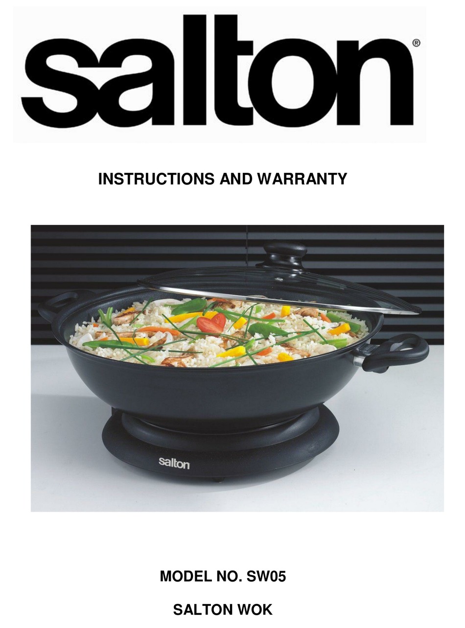 SALTON SW05 INSTRUCTIONS AND WARRANTY Pdf Download ManualsLib