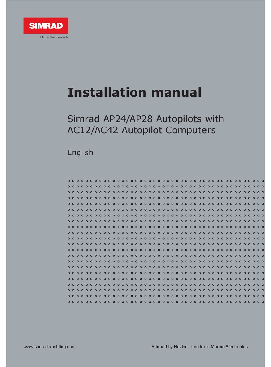Simrad Ap24 Installation Manual Pdf Download Manualslib