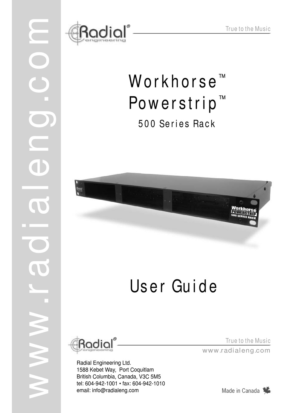 RADIAL ENGINEERING 500 SERIES USER MANUAL Pdf Download ManualsLib