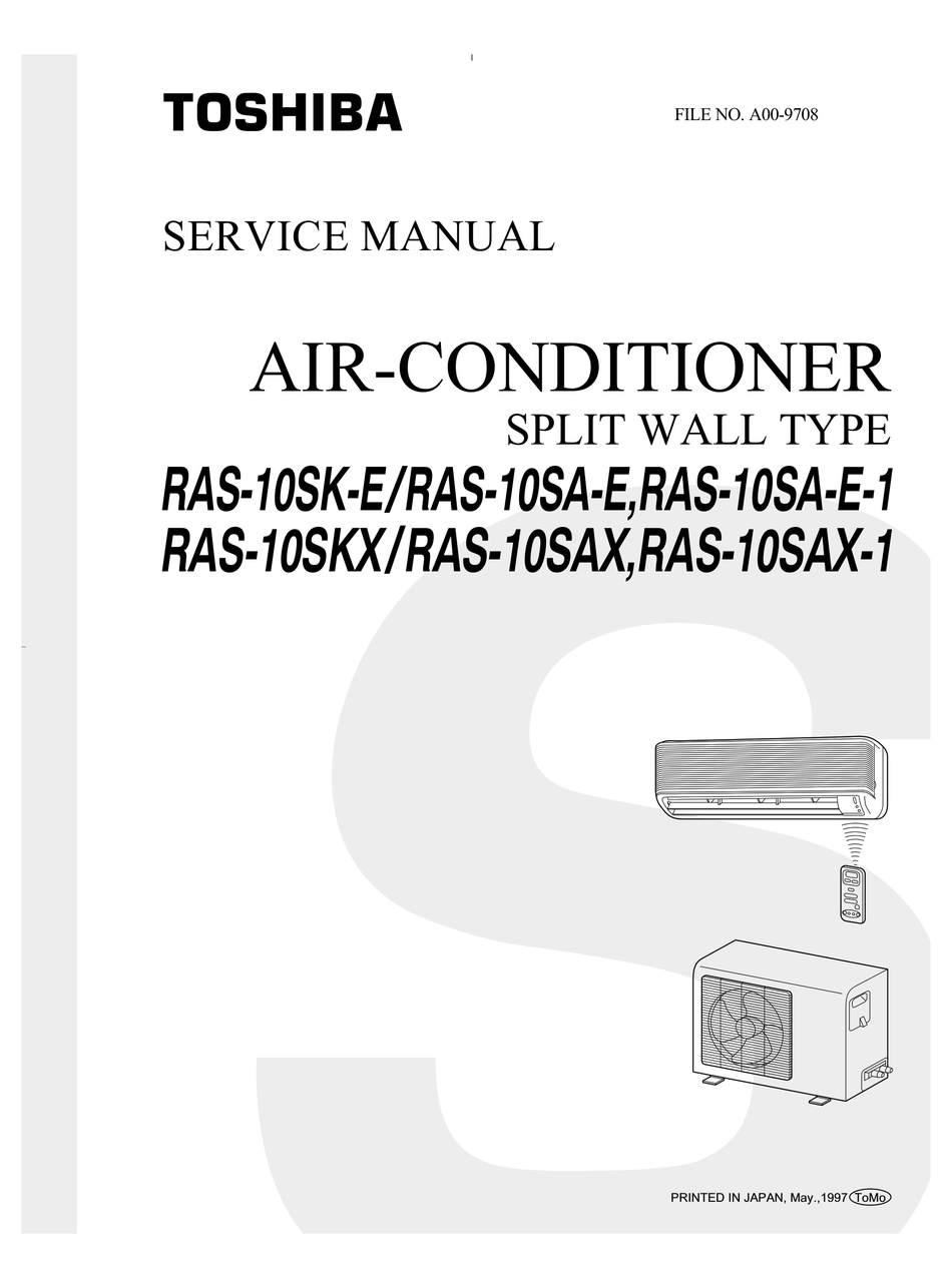 TOSHIBA RAS-10SA-E-1 SERVICE MANUAL Pdf Download | ManualsLib