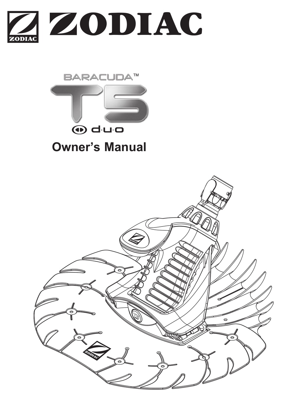 ZODIAC BARACUDA T5 DUO OWNER'S MANUAL 