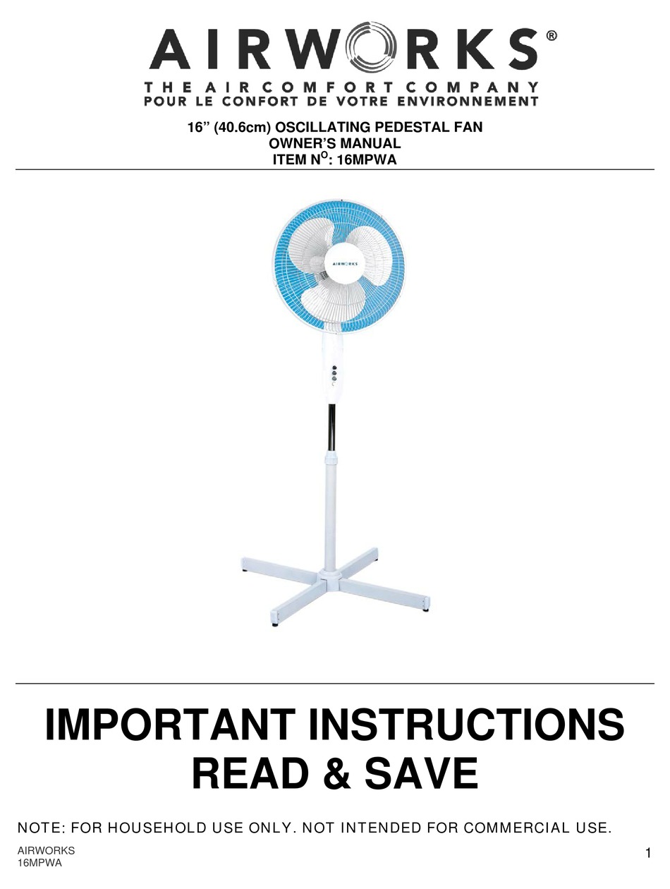 AIRWORKS 16MPWA OWNER'S MANUAL Pdf Download ManualsLib