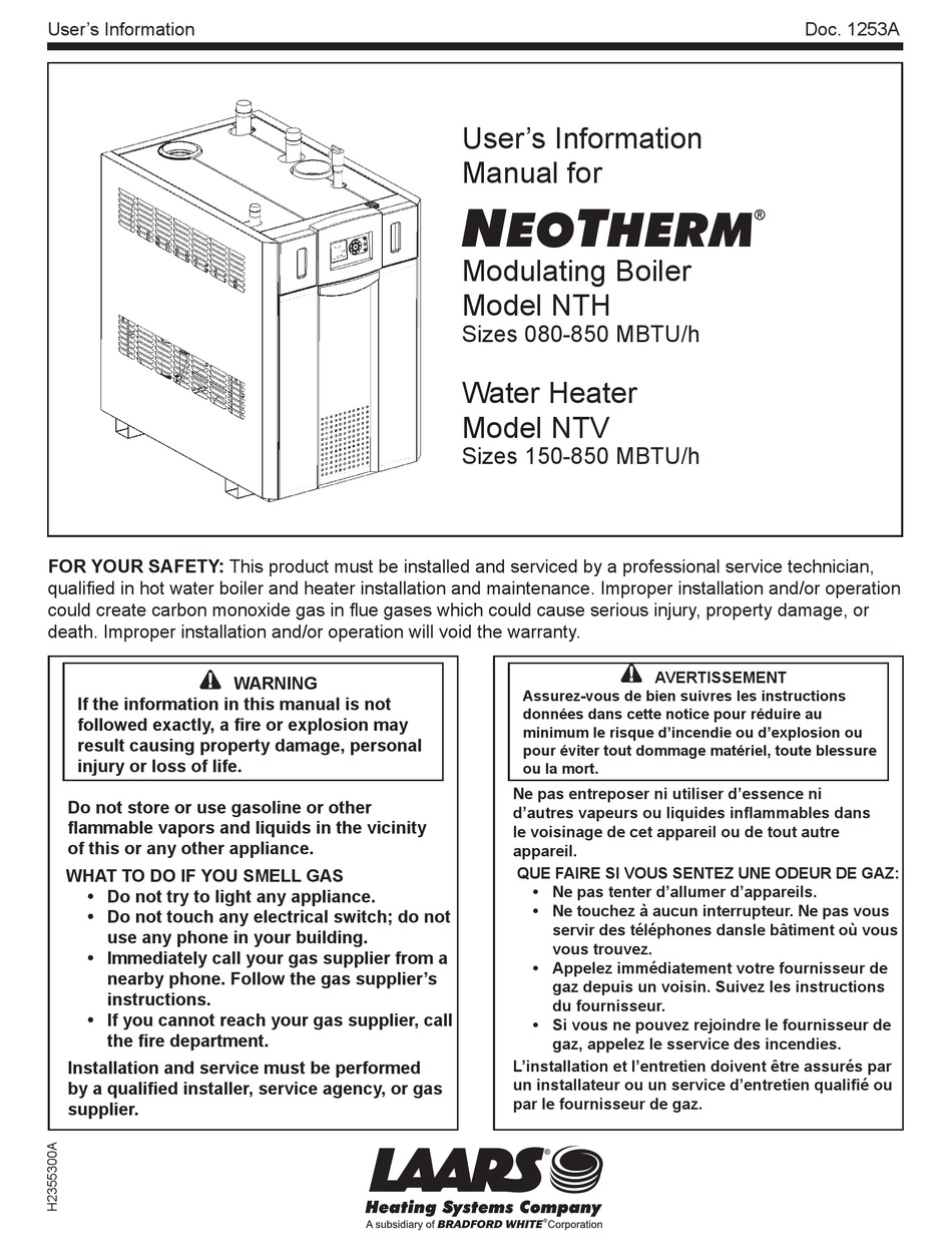 LAARS NEOTHERM NTH USER INFORMATION Pdf Download ManualsLib