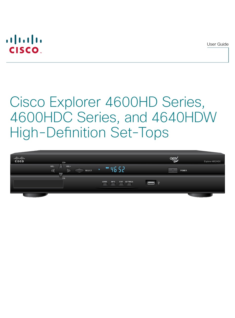 CISCO EXPLORER 4600HD SERIES USER MANUAL Pdf Download ManualsLib