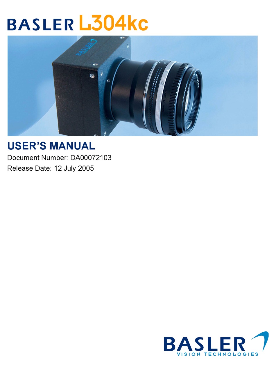 BASLER L304KC USER MANUAL Pdf Download ManualsLib