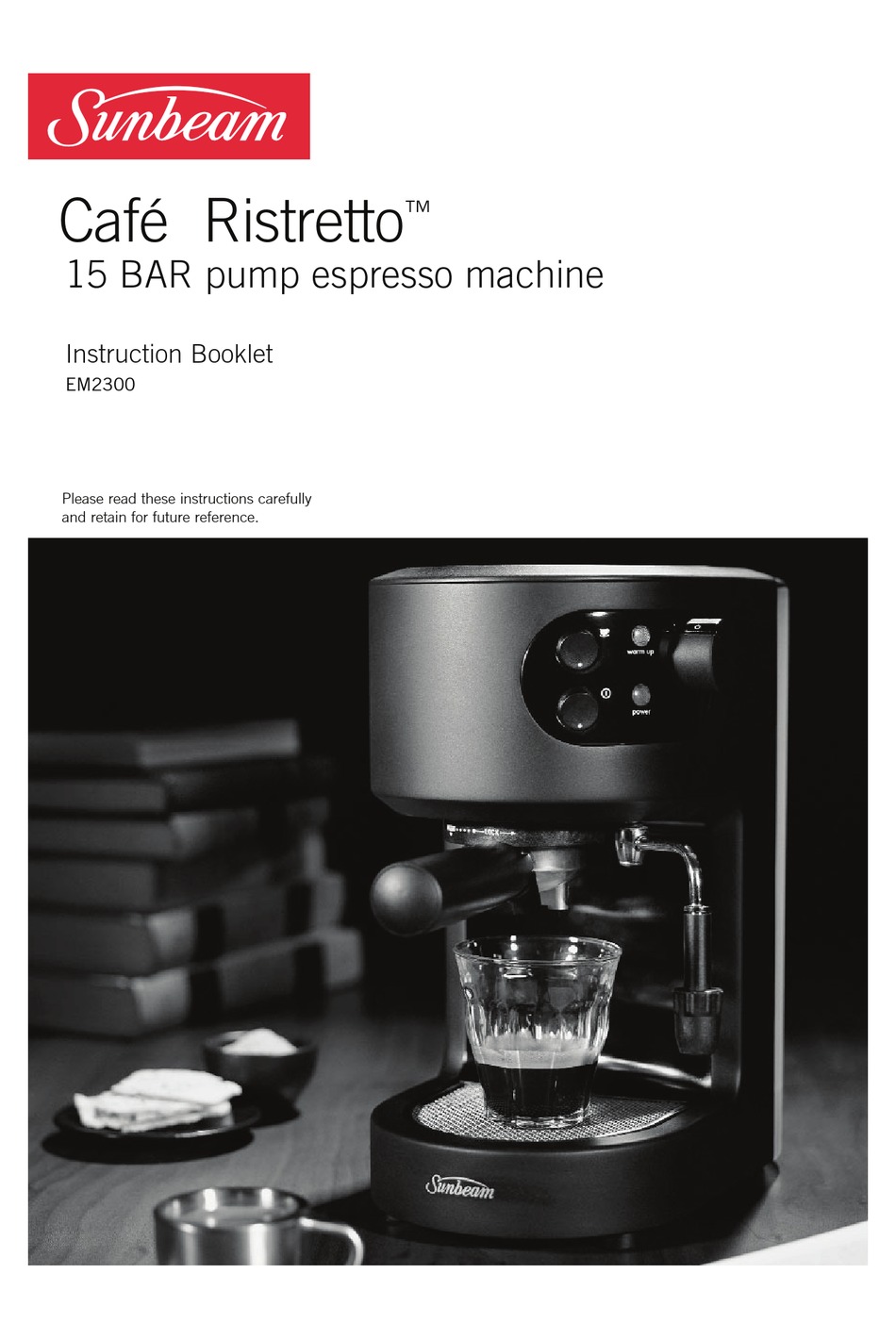 SUNBEAM EM2300 CAFÉ RISTRETTO INSTRUCTION BOOKLET Pdf Download ManualsLib