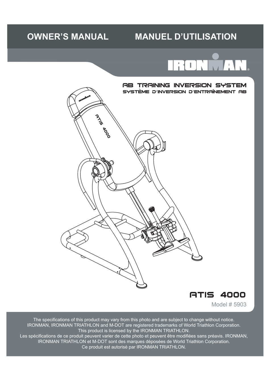 IRONMAN FITNESS ATIS 4000 OWNER'S MANUAL Pdf Download | ManualsLib