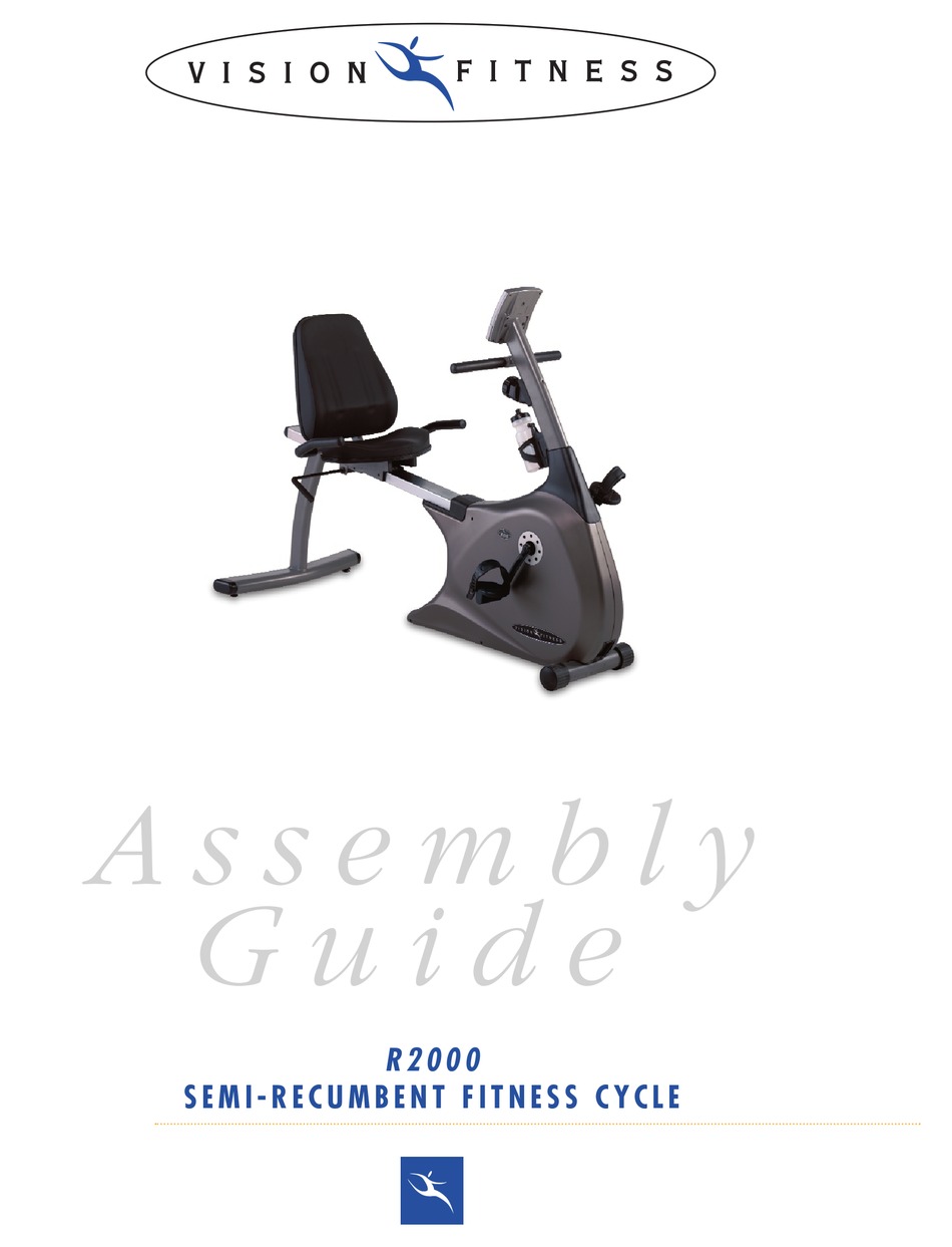 VISION FITNESS R2000 ASSEMBLY MANUAL Pdf Download | ManualsLib