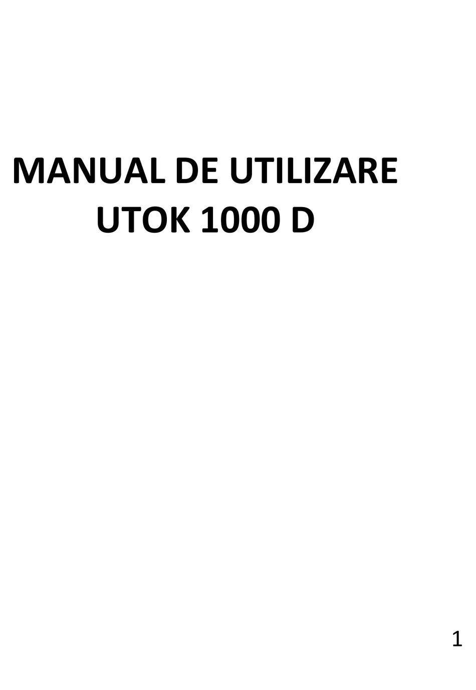 Utok 1000 D Manual Pdf Download Manualslib