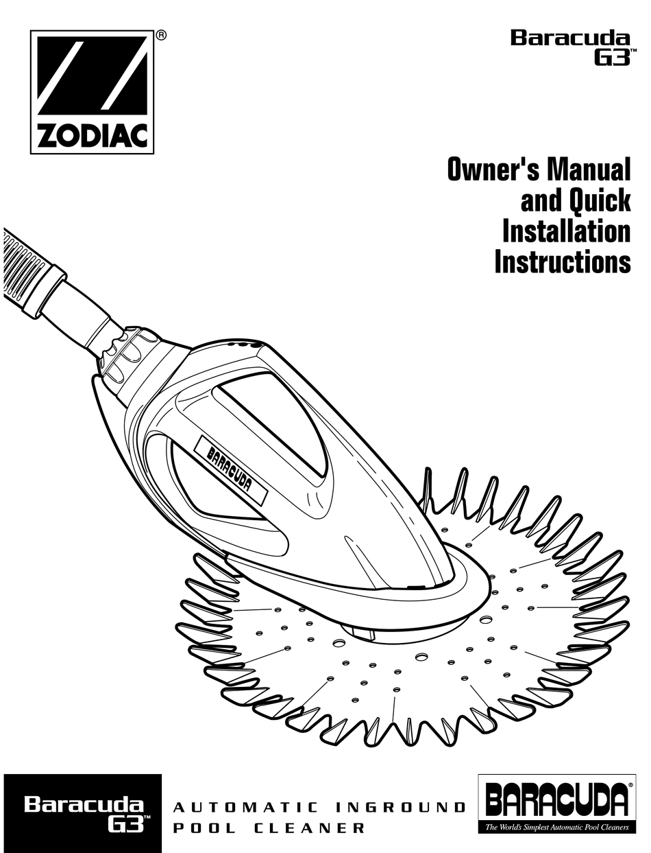 baracuda 1500 pool cleaner instructions