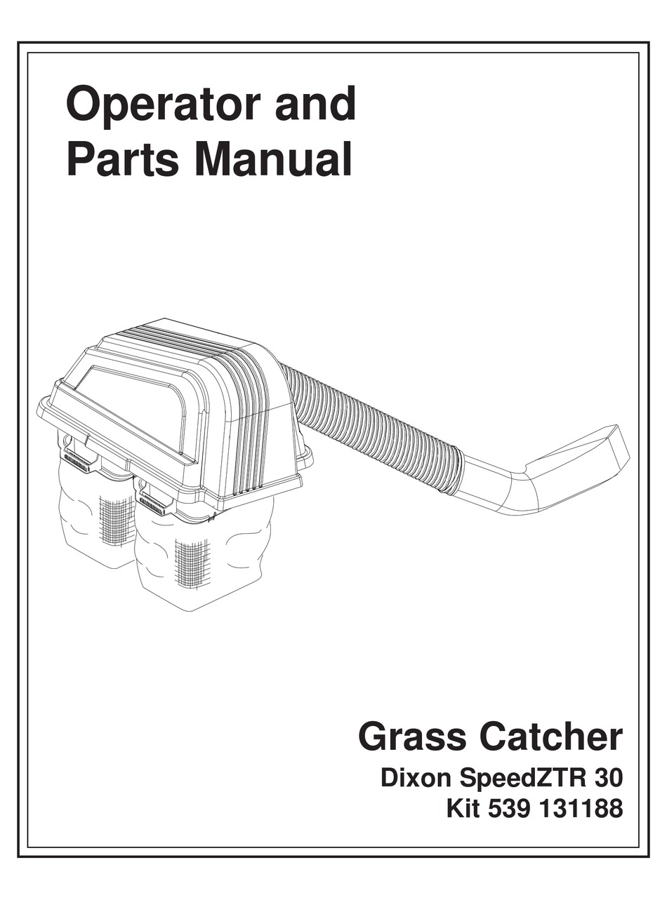 Dixon Speedztr 30 Operator And Parts Manual Pdf Download Manualslib