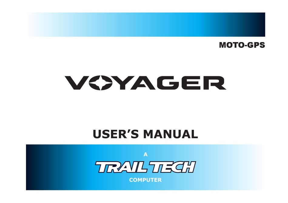 trail tech voyager user manual