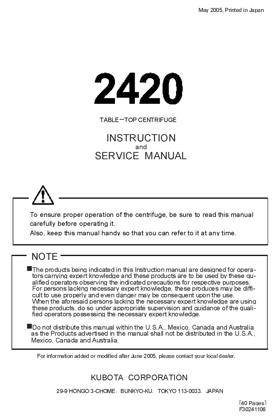 KUBOTA 2420 NSTRUCTION AND SERVICE MANUAL Pdf Download ManualsLib