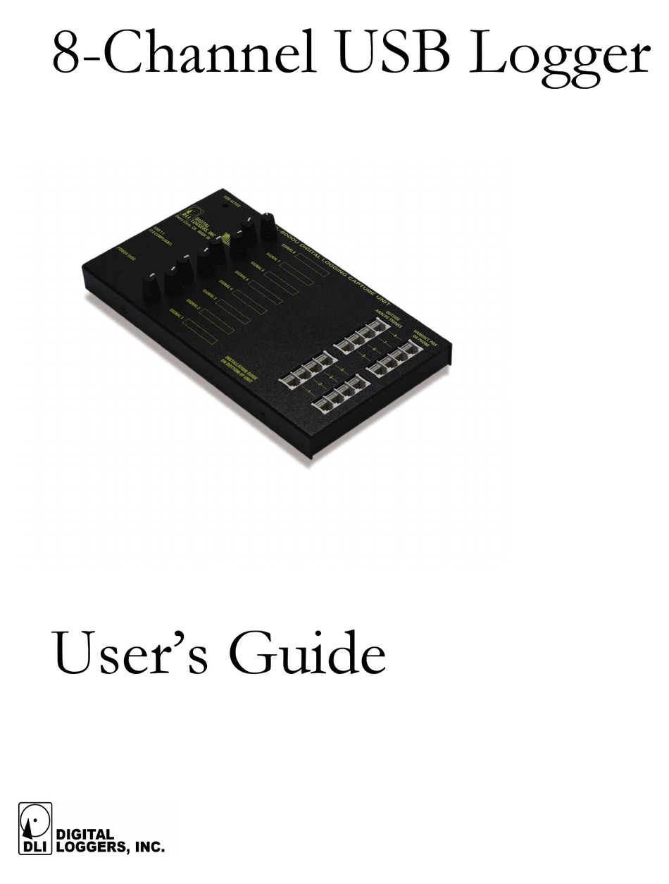 Digital Loggers 8 Channel Usb Logger User Manual Pdf Download Manualslib Digital Loggers 8 Channel Usb Logger User Manual Pdf Download Manualslib