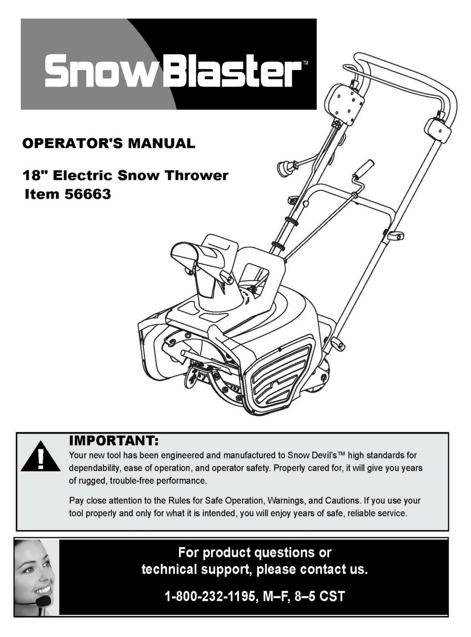 Snowblaster 56663 Operator S Manual Pdf Download Manualslib Snowblaster 56663 Operator S Manual Pdf Download Manualslib