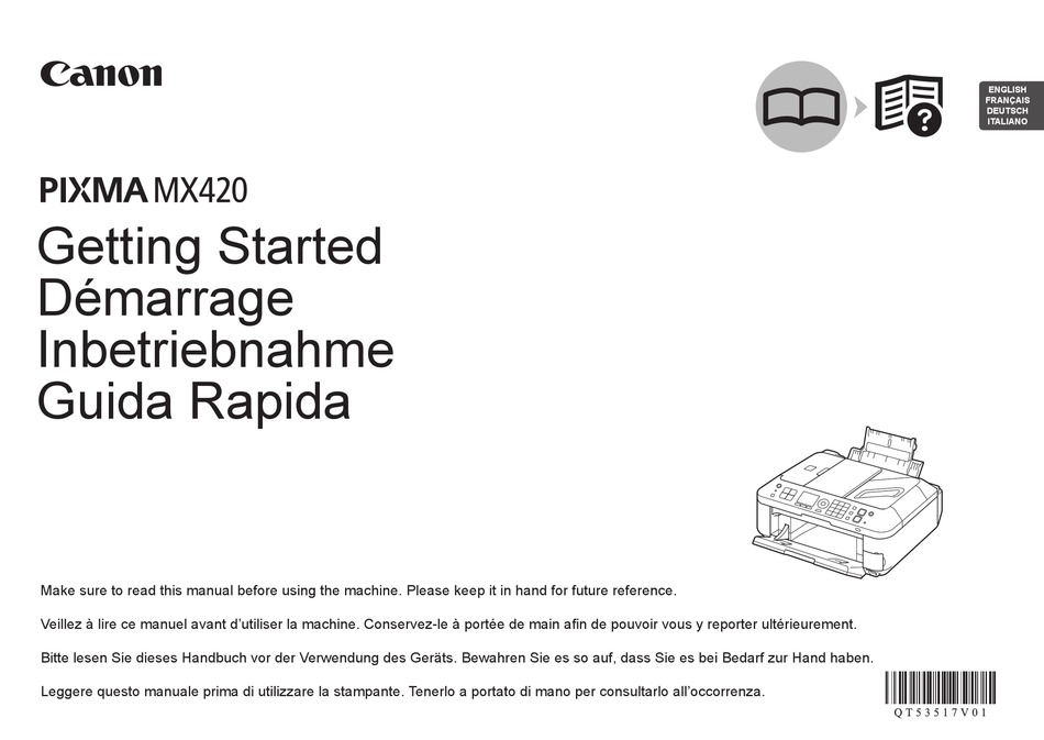 CANON PIXMA MX420 GETTING STARTED Pdf Download | ManualsLib