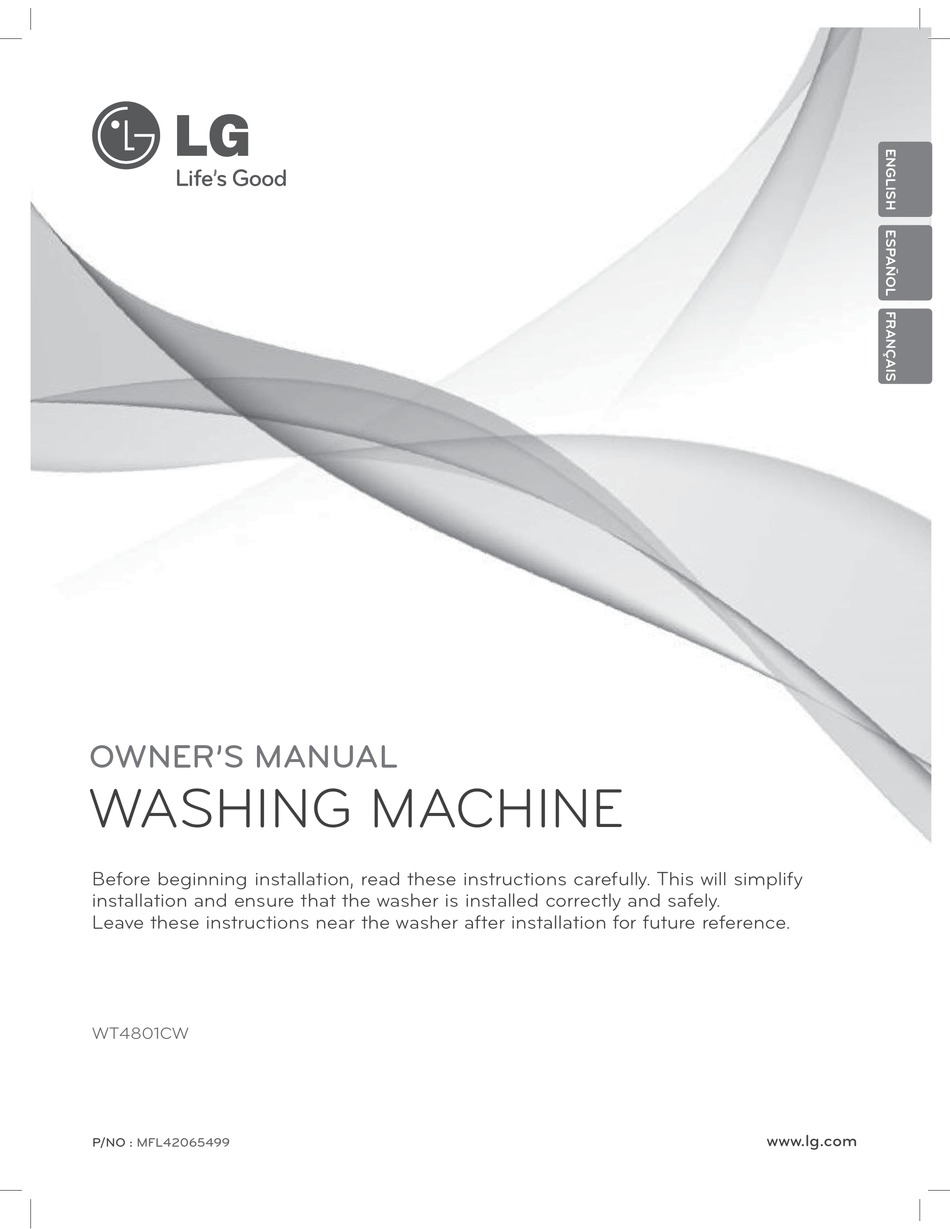 LG WT4801CW OWNER'S MANUAL Pdf Download ManualsLib