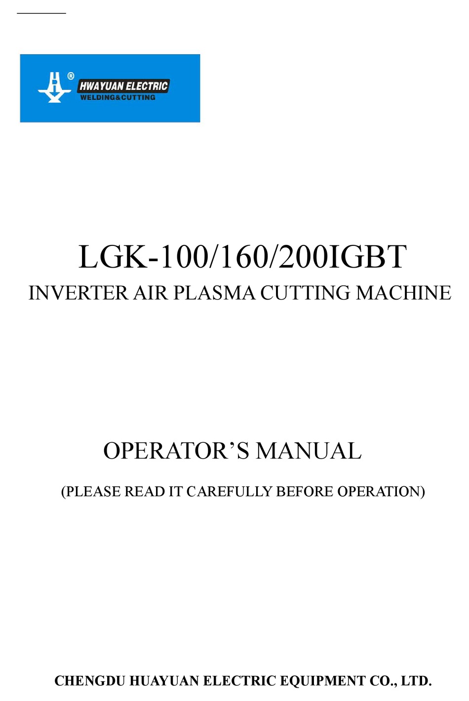 Hwayuan Electric Lgk 100gbt Operators Manual Pdf Download Manualslib 4206