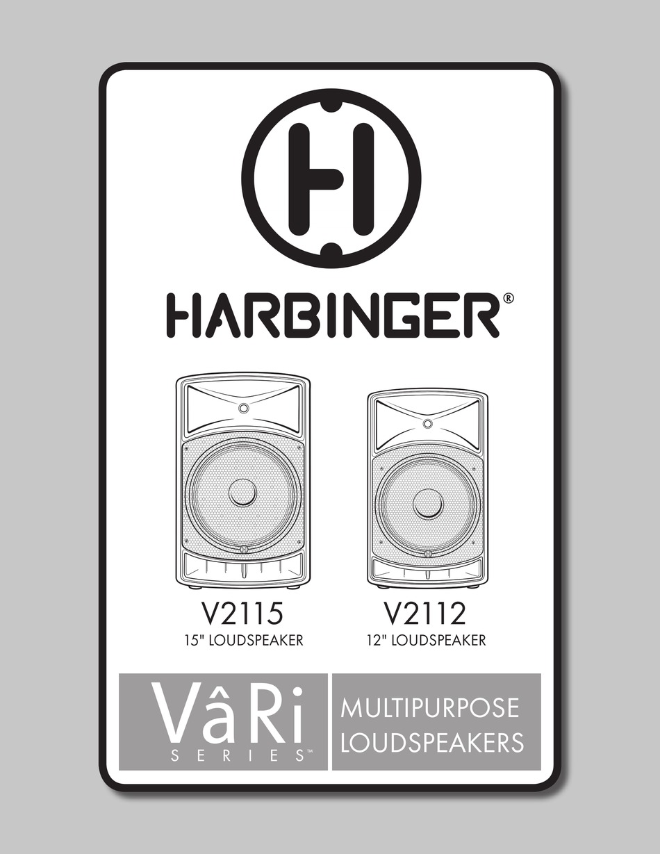 HARBINGER VARI V2115 QUICK START MANUAL Pdf Download | ManualsLib