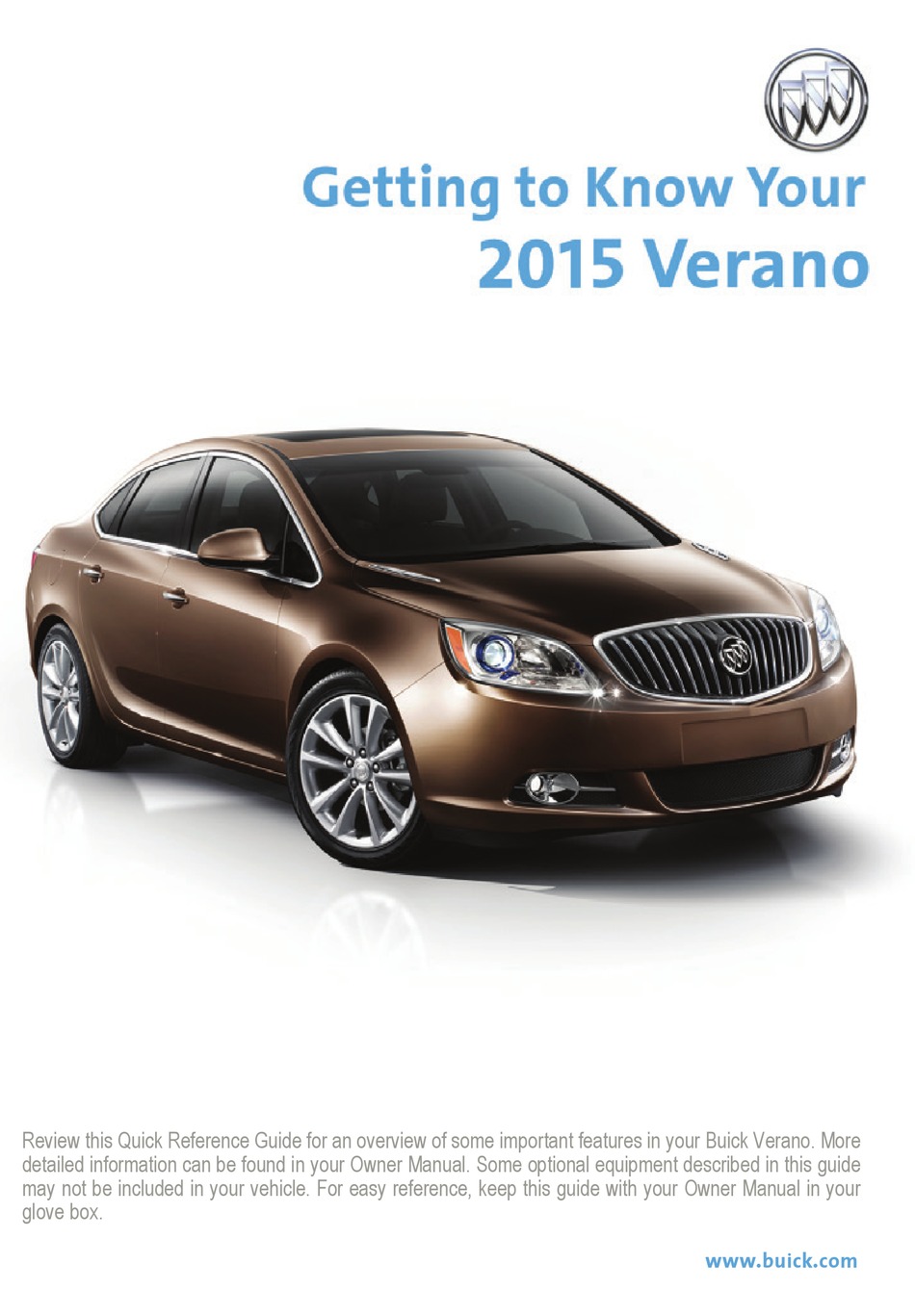 BUICK 2015 VERANO GETTING TO KNOW MANUAL Pdf Download | ManualsLib
