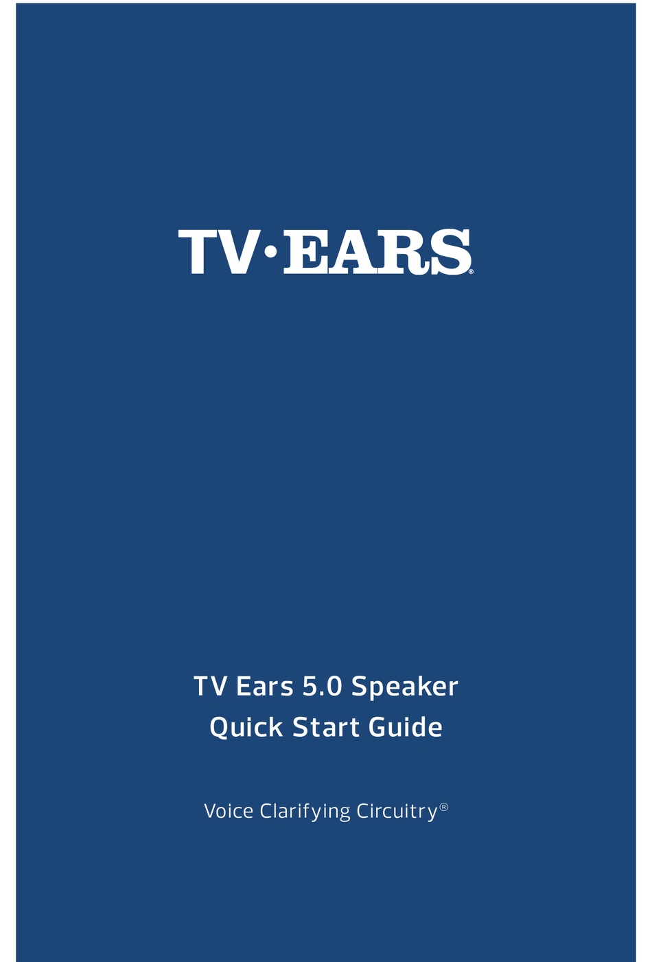 TV EARS 5.0 SPEAKER QUICK START MANUAL Pdf Download ManualsLib