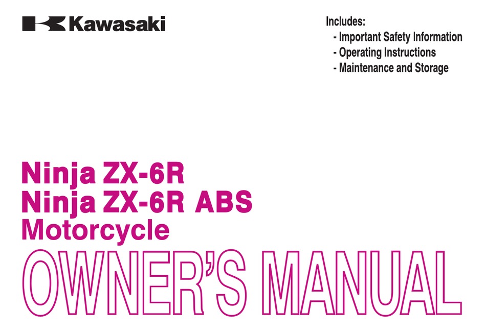 Serial Number Locations - Kawasaki Ninja ZX-6R Owner's Manual 