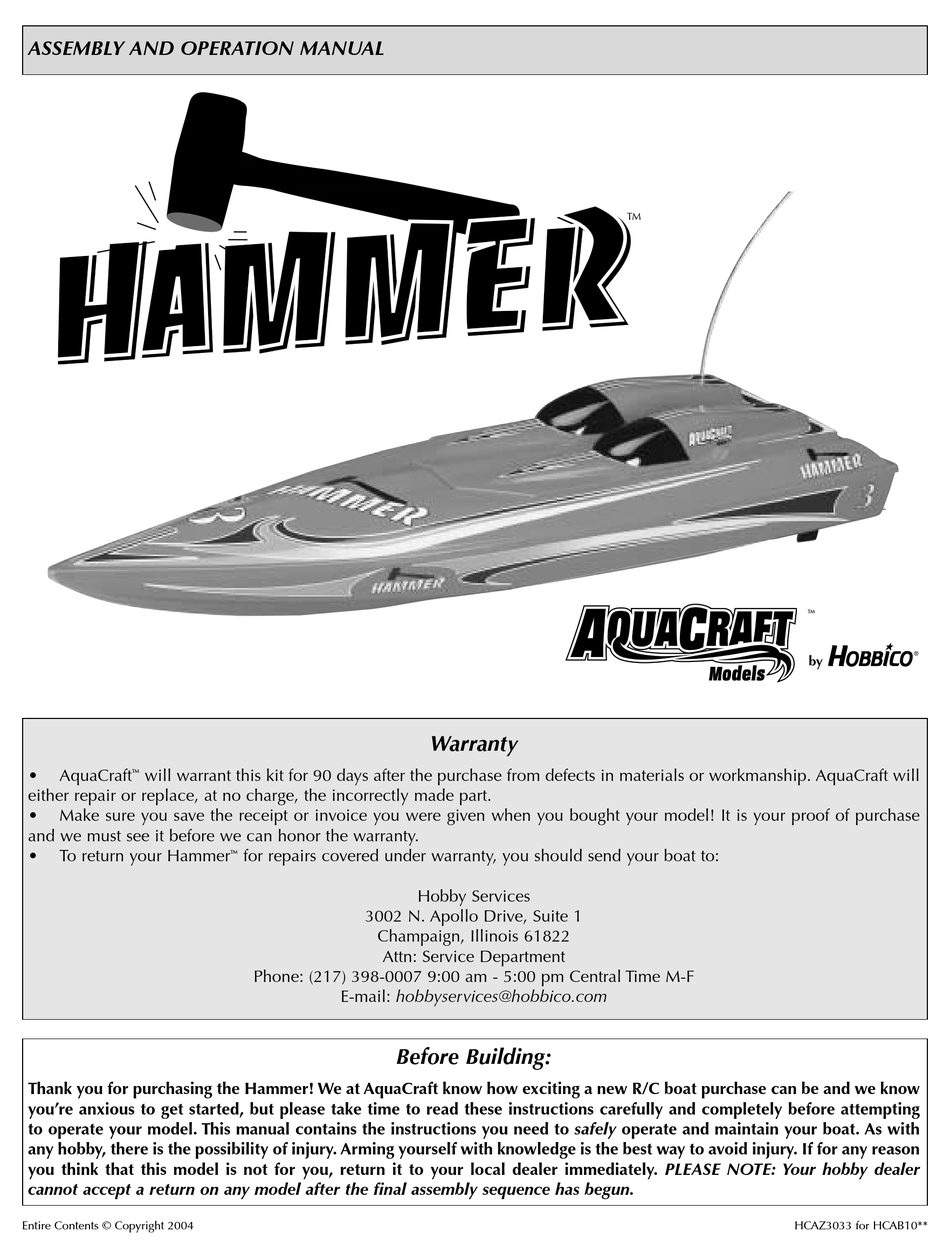 Aquacraft hammer rc 2025 boat