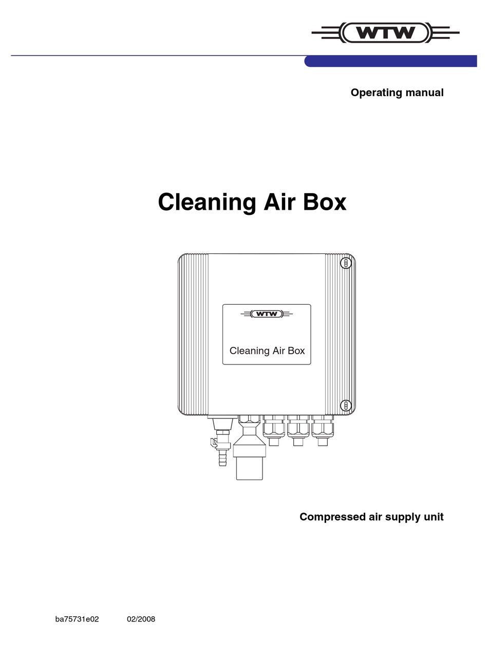 WTW CLEANING AIR BOX OPERATING MANUAL Pdf Download ManualsLib