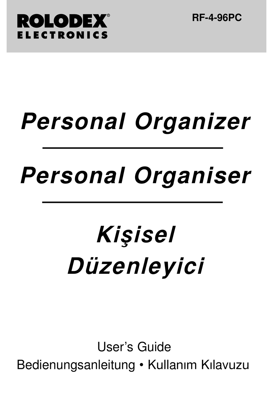 ROLODEX RF496PC USER MANUAL Pdf Download ManualsLib