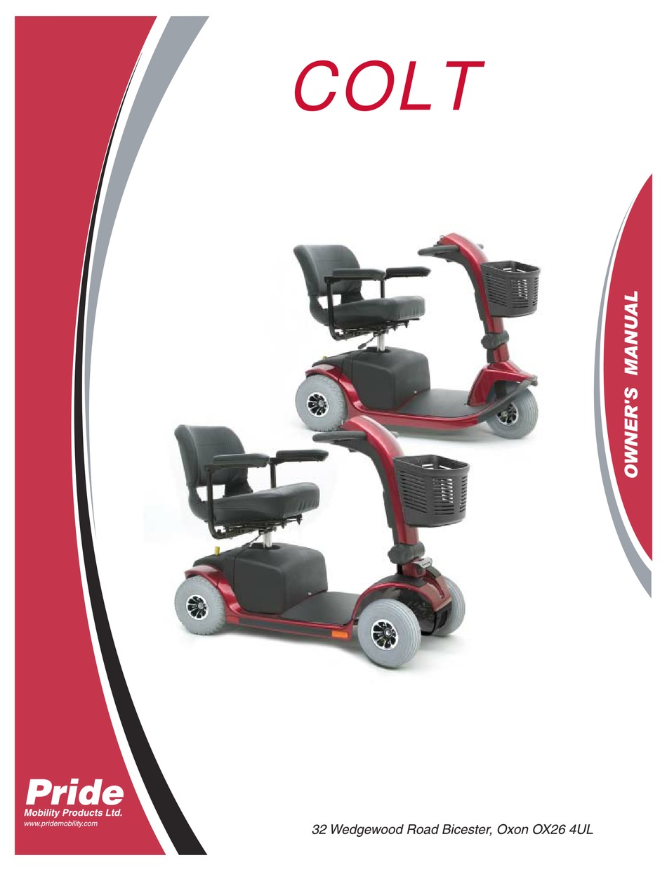 PRIDE MOBILITY COLT OWNER'S MANUAL Pdf Download | ManualsLib