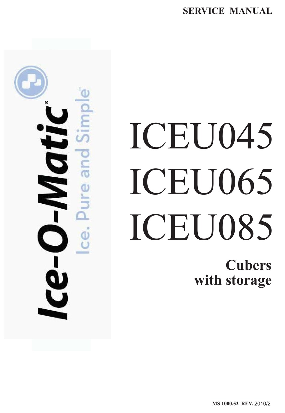 Ice O Matic Iceu045 Service Manual Pdf Download Manualslib