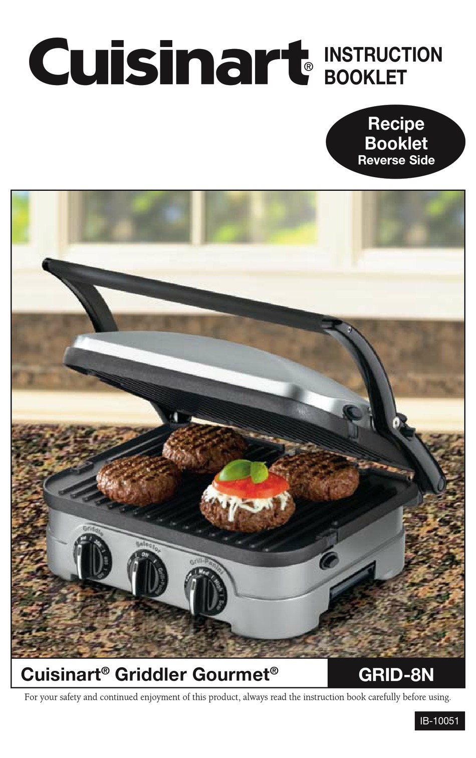 CUISINART GRID-8N INSTRUCTION BOOKLET Pdf Download | ManualsLib