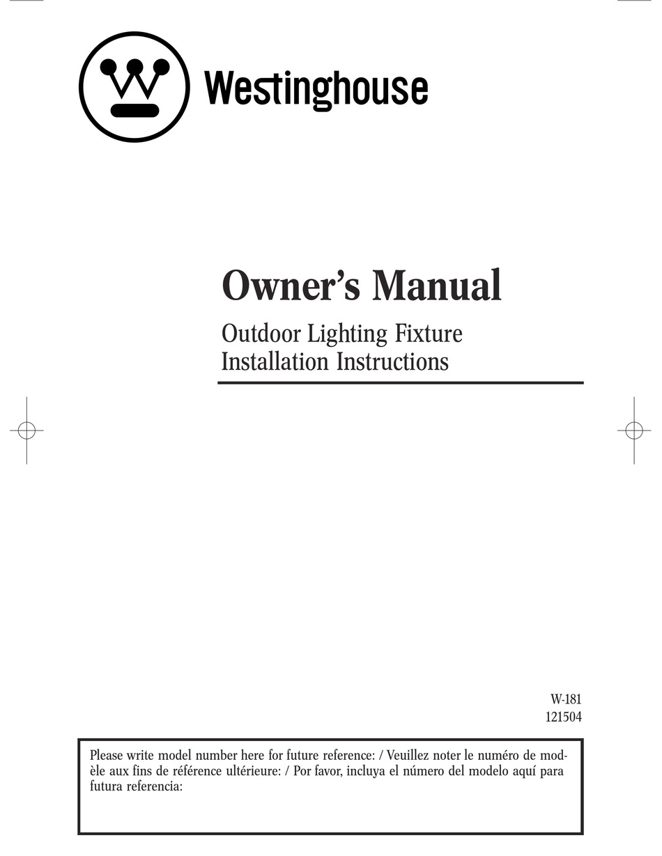 westinghouse j34 installation manual pdf