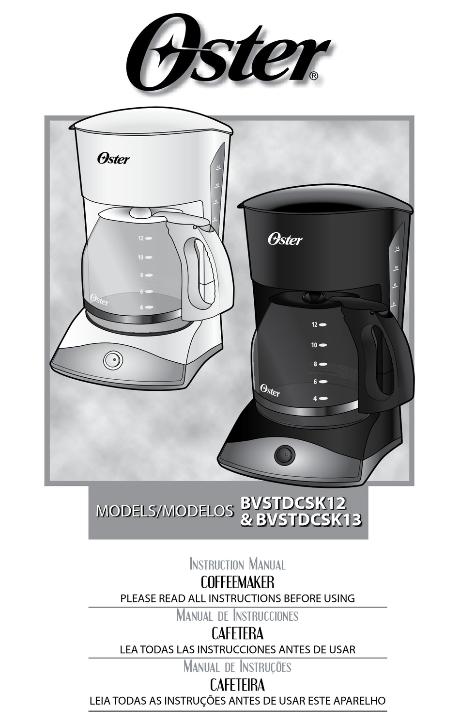 manual de cafetera oster programable