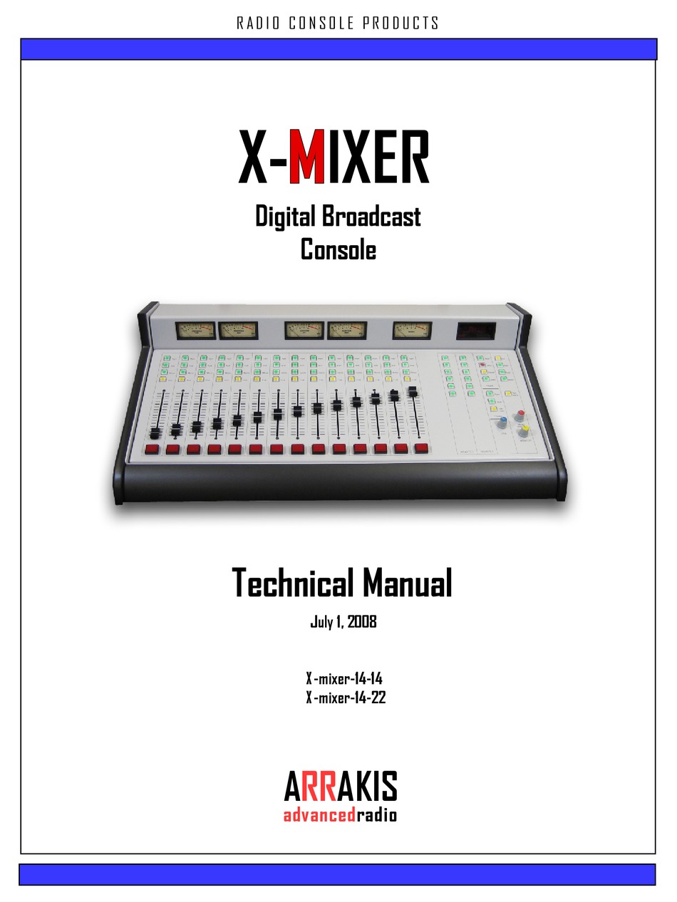 ARRAKIS SYSTEMS XMIXER1414 TECHNICAL MANUAL Pdf Download ManualsLib