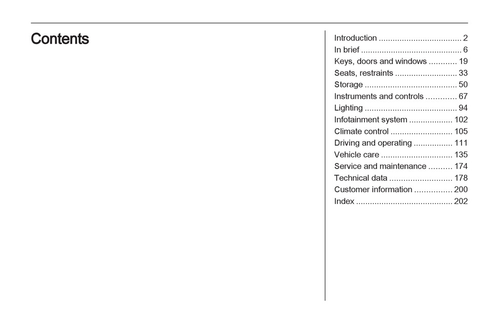 Opel Corsa 10 Owner S Manual Pdf Download Manualslib