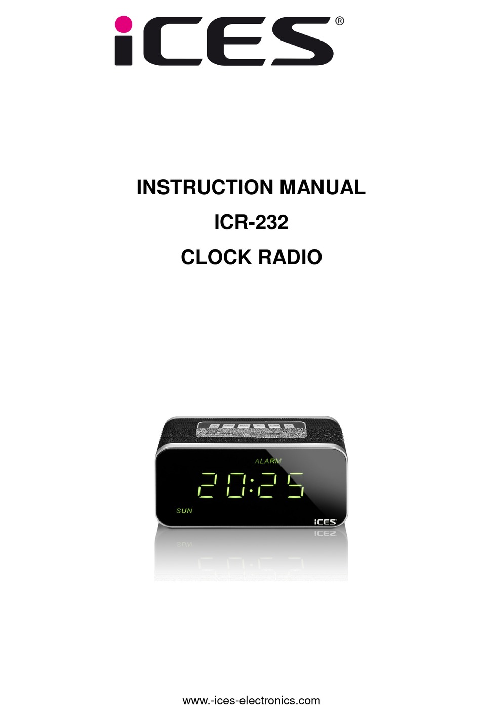 Gendanne Henfald beruset ICES ICR-232 INSTRUCTION MANUAL Pdf Download | ManualsLib