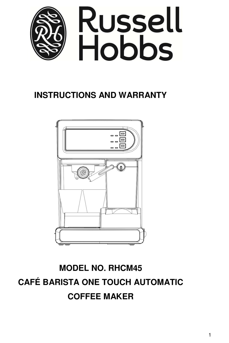 RUSSELL HOBBS CAFE BARISTA RHCM45 