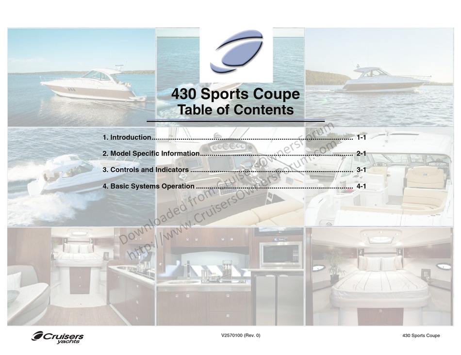 cruisers yachts manuals