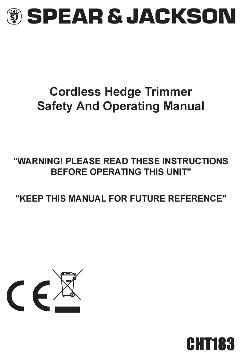 spear and jackson hedge trimmer battery