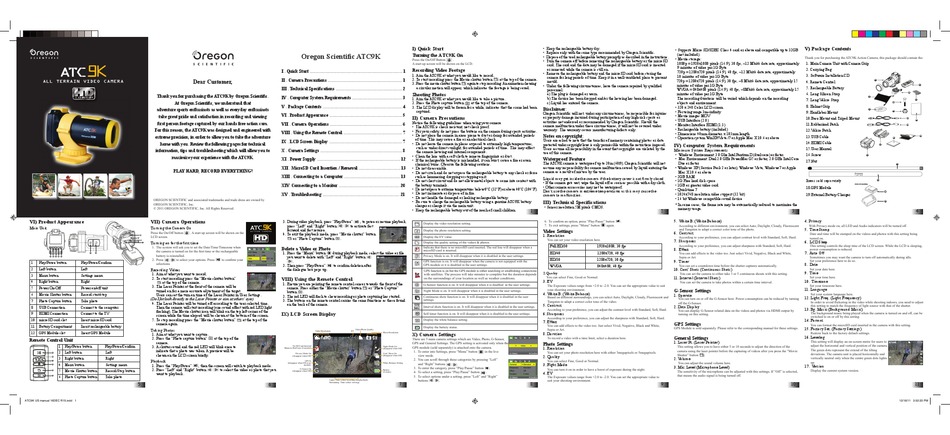 OREGON SCIENTIFIC ATC9K MANUAL Pdf Download | ManualsLib