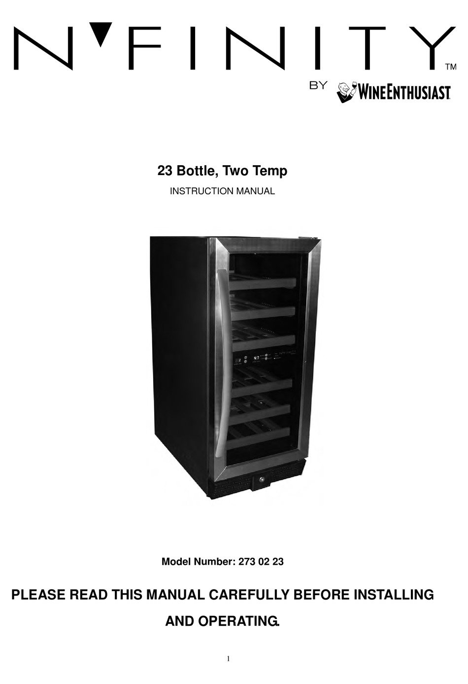 WINEENTHUSIAST N'FINITY 273 02 23 INSTRUCTION MANUAL Pdf Download