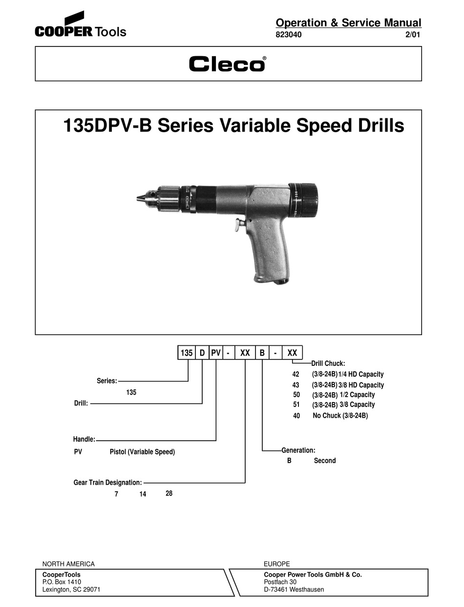 COOPER TOOLS CLECO OPERATION & SERVICE MANUAL Pdf Download ManualsLib